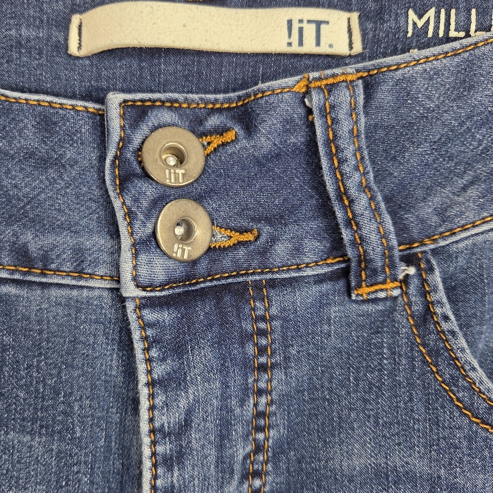 !iT Petite Curvy Skinny Ankle Millie Style 5 Pocket Denim Blue Jeans Size 6P - Picture 3 of 11